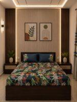 Sleeping Owls Orabella 300TC Digital Print Bedsheet by Sleeping Owls | 100% Cotton Luxury Bedding Set