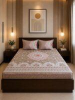 Sleeping Owls Orabella 300TC Digital Print Bedsheet by Sleeping Owls | 100% Cotton Luxury Bedding Set