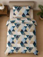 Sleeping Owls ALLURE 144TC 100% Pure Cotton Printed Single Bedsheet with 1 Pillow Cover