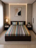 Sleeping Owls Orabella 300TC Digital Print Bedsheet by Sleeping Owls | 100% Cotton Luxury Bedding Set