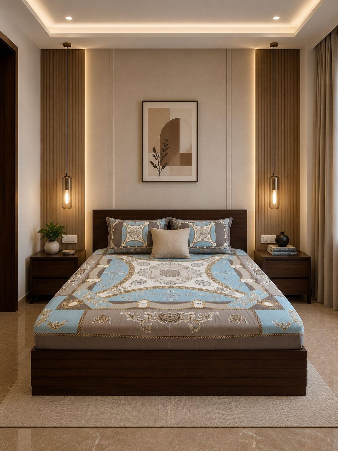 Sleeping Owls Orabella 300TC Digital Print Bedsheet by Sleeping Owls | 100% Cotton Luxury Bedding Set Sleeping Owls Orabella 300TC Digital Print Bedsheet by Sleeping Owls | 100% Cotton Luxury Bedding Set