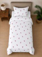Sleeping Owls ALLURE 144TC 100% Pure Cotton Printed Single Bedsheet with 1 Pillow Cover