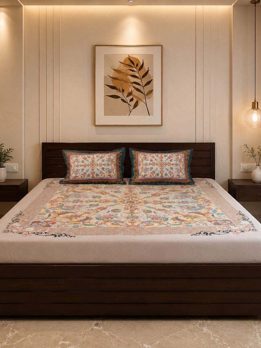Sleeping Owls Orabella 300TC Digital Print Bedsheet by Sleeping Owls | 100% Cotton Luxury Bedding Set Sleeping Owls Orabella 300TC Digital Print Bedsheet by Sleeping Owls | 100% Cotton Luxury Bedding Set