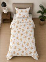 Sleeping Owls ALLURE 144TC 100% Pure Cotton Printed Single Bedsheet with 1 Pillow Cover