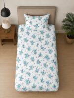 Sleeping Owls ALLURE 144TC 100% Pure Cotton Printed Single Bedsheet with 1 Pillow Cover