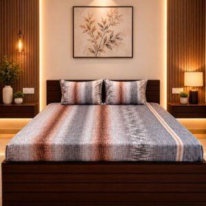 Sleeping Owls Orabella 300TC Digital Print Bedsheet by Sleeping Owls | 100% Cotton Luxury Bedding Set