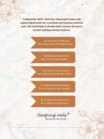 Sleeping Owls Orabella 300TC Digital Print Bedsheet by Sleeping Owls | 100% Cotton Luxury Bedding Set