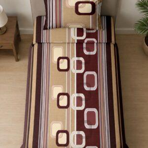 Sleeping Owls ALLURE 144TC 100% Pure Cotton Printed Single Bedsheet with 1 Pillow Cover