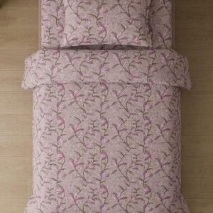 Sleeping Owls ALLURE 144TC 100% Pure Cotton Printed Single Bedsheet with 1 Pillow Cover