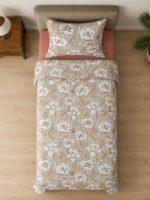 Sleeping Owls ALLURE 144TC 100% Pure Cotton Printed Single Bedsheet with 1 Pillow Cover