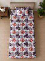 Sleeping Owls ALLURE 144TC 100% Pure Cotton Printed Single Bedsheet with 1 Pillow Cover