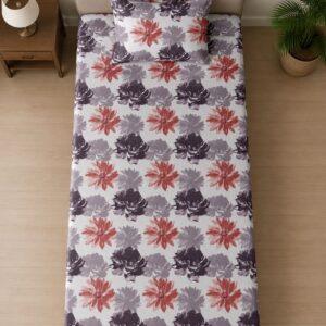 Sleeping Owls ALLURE 144TC 100% Pure Cotton Printed Single Bedsheet with 1 Pillow Cover