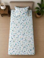 Sleeping Owls ALLURE 144TC 100% Pure Cotton Printed Single Bedsheet with 1 Pillow Cover