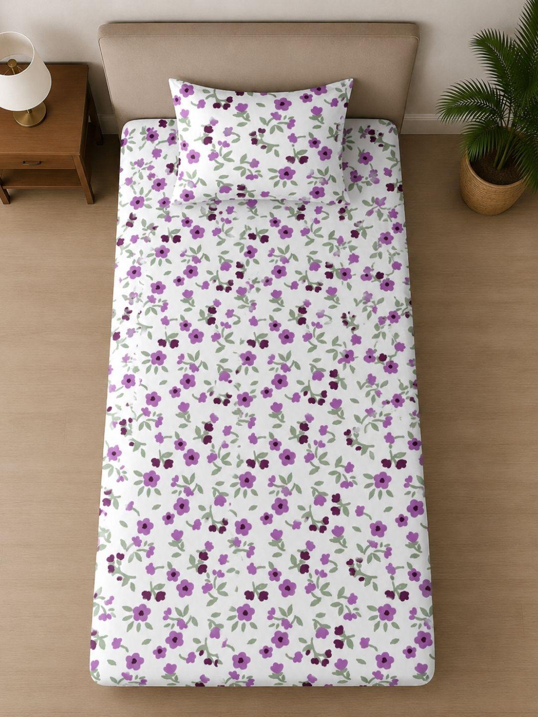 Sleeping Owls ALLURE 144TC 100% Pure Cotton Printed Single Bedsheet with 1 Pillow Cover Sleeping Owls ALLURE 144TC 100% Pure Cotton Printed Single Bedsheet with 1 Pillow Cover