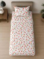 Sleeping Owls ALLURE 144TC 100% Pure Cotton Printed Single Bedsheet with 1 Pillow Cover