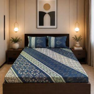 Sleeping Owls Orabella 300TC Digital Print Bedsheet by Sleeping Owls | 100% Cotton Luxury Bedding Set