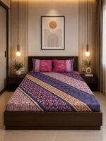 Sleeping Owls Orabella 300TC Digital Print Bedsheet by Sleeping Owls | 100% Cotton Luxury Bedding Set