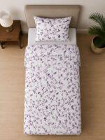 Sleeping Owls ALLURE 144TC 100% Pure Cotton Printed Single Bedsheet with 1 Pillow Cover