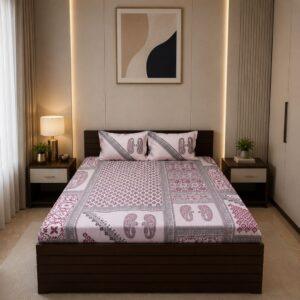 Sleeping Owls Orabella 300TC Digital Print Bedsheet by Sleeping Owls | 100% Cotton Luxury Bedding Set