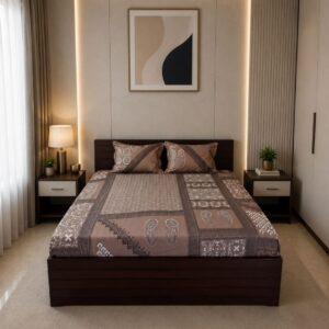 Sleeping Owls Orabella 300TC Digital Print Bedsheet by Sleeping Owls | 100% Cotton Luxury Bedding Set