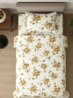 Sleeping Owls ALLURE 144TC 100% Pure Cotton Printed Single Bedsheet with 1 Pillow Cover