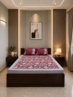 Sleeping Owls Orabella 300TC Digital Print Bedsheet by Sleeping Owls | 100% Cotton Luxury Bedding Set