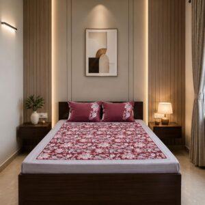Sleeping Owls Orabella 300TC Digital Print Bedsheet by Sleeping Owls | 100% Cotton Luxury Bedding Set