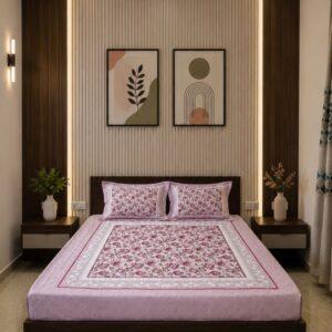 Sleeping Owls Orabella 300TC Digital Print Bedsheet by Sleeping Owls | 100% Cotton Luxury Bedding Set