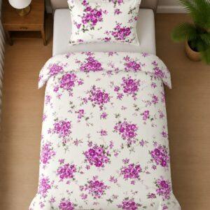 Sleeping Owls ALLURE 144TC 100% Pure Cotton Printed Single Bedsheet with 1 Pillow Cover