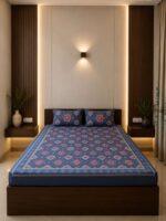 Sleeping Owls Orabella 300TC Digital Print Bedsheet by Sleeping Owls | 100% Cotton Luxury Bedding Set
