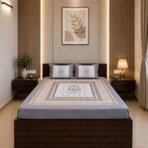 Sleeping Owls Orabella 300TC Digital Print Bedsheet by Sleeping Owls | 100% Cotton Luxury Bedding Set