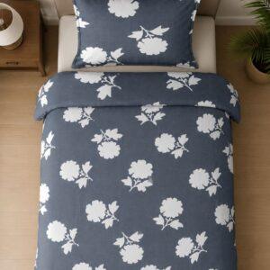 Sleeping Owls ALLURE 144TC 100% Pure Cotton Printed Single Bedsheet with 1 Pillow Cover