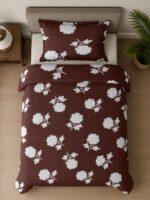 Sleeping Owls ALLURE 144TC 100% Pure Cotton Printed Single Bedsheet with 1 Pillow Cover