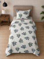 Sleeping Owls ALLURE 144TC 100% Pure Cotton Printed Single Bedsheet with 1 Pillow Cover