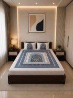 Sleeping Owls Orabella 300TC Digital Print Bedsheet by Sleeping Owls | 100% Cotton Luxury Bedding Set