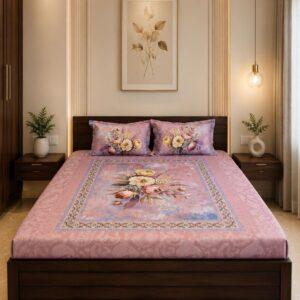 Sleeping Owls Orabella 300TC Digital Print Bedsheet by Sleeping Owls | 100% Cotton Luxury Bedding Set