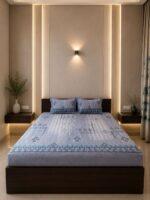 Sleeping Owls Orabella 300TC Digital Print Bedsheet by Sleeping Owls | 100% Cotton Luxury Bedding Set