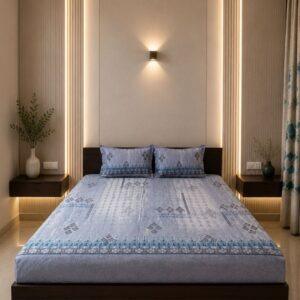 Sleeping Owls Orabella 300TC Digital Print Bedsheet by Sleeping Owls | 100% Cotton Luxury Bedding Set