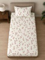 Sleeping Owls ALLURE 144TC 100% Pure Cotton Printed Single Bedsheet with 1 Pillow Cover