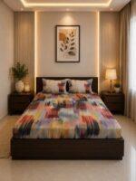 Sleeping Owls Orabella 300TC Digital Print Bedsheet by Sleeping Owls | 100% Cotton Luxury Bedding Set