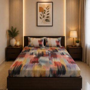 Sleeping Owls Orabella 300TC Digital Print Bedsheet by Sleeping Owls | 100% Cotton Luxury Bedding Set