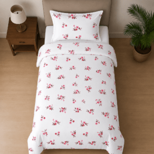 Sleeping Owls ALLURE 144TC 100% Pure Cotton Printed Single Bedsheet with 1 Pillow Cover