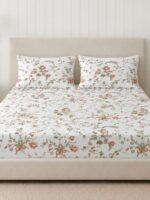 Sleeping Owls Opulent Perkale 300TC 100% Mercerized Cotton Printed 1 Super King Bedsheet with 2 Pillow Covers