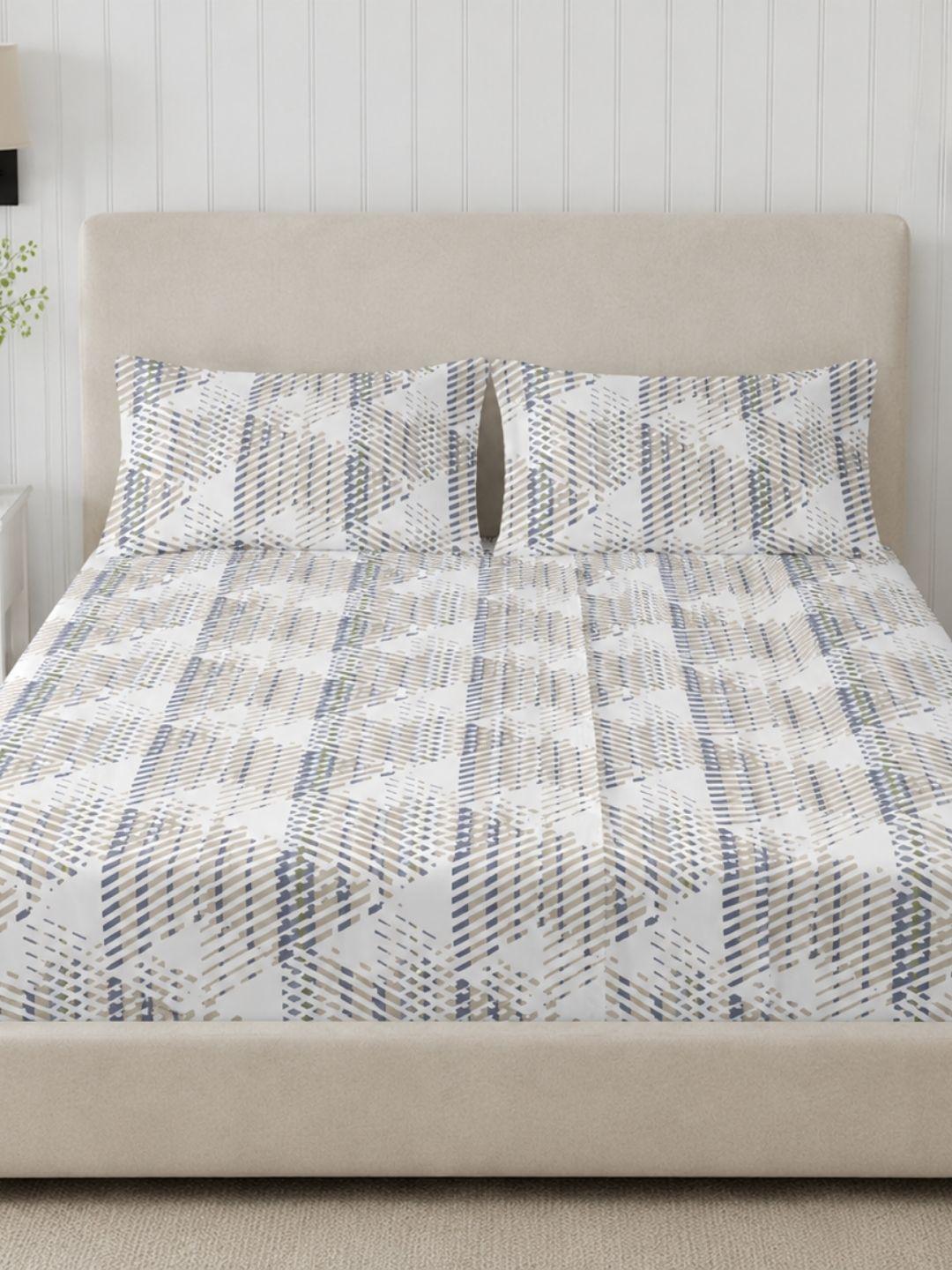 Sleeping Owls Opulent Perkale 300TC 100% Mercerized Cotton Printed 1 Super King Bedsheet with 2 Pillow Covers Sleeping Owls Opulent Perkale 300TC 100% Mercerized Cotton Printed 1 Super King Bedsheet with 2 Pillow Covers