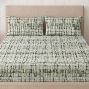 Sleeping Owls Opulent Perkale 300TC 100% Mercerized Cotton Printed 1 Super King Bedsheet with 2 Pillow Covers