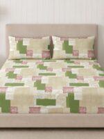 Sleeping Owls Opulent Perkale 300TC 100% Mercerized Cotton Printed 1 Super King Bedsheet with 2 Pillow Covers