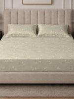 Sleeping Owls 100% Soft Mercerized Cotton Printed Elegance 300TC Super King Bedsheet With 2 Pillow Covers