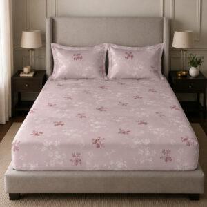 Sleeping Owls 100% Soft Mercerized Cotton Printed Elegance 300TC Super King Bedsheet With 2 Pillow Covers