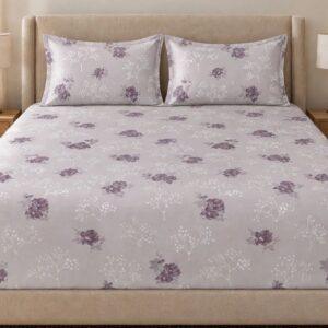 Sleeping Owls 100% Soft Mercerized Cotton Printed Elegance 300TC Super King Bedsheet With 2 Pillow Covers