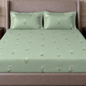 Sleeping Owls 100% Soft Mercerized Cotton Printed Elegance 300TC Super King Bedsheet With 2 Pillow Covers